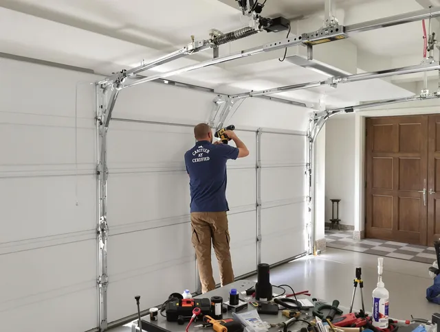 Baldwin Park Garage Door Repair certified technician performing precision garage door repair in Baldwin Park