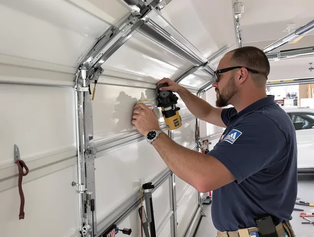 Baldwin Park Garage Door Repair technician quieting a noisy garage door in Baldwin Park