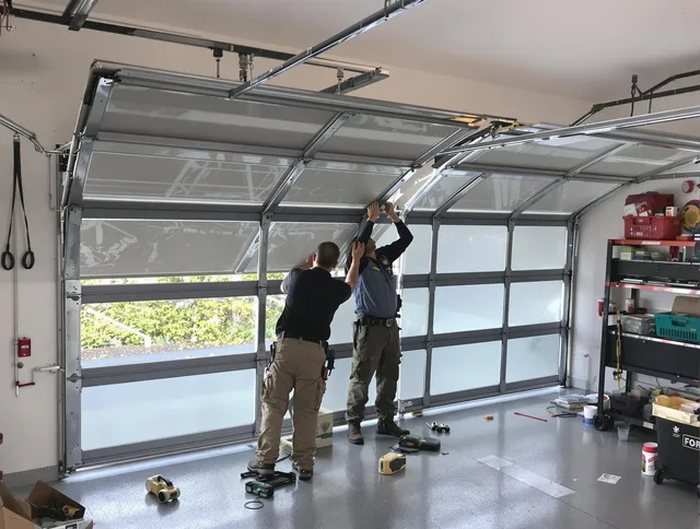 Baldwin Park Garage Door Repair expert performing precise panel replacement on Baldwin Park garage door