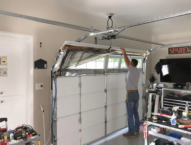 Garage door section replacement by Baldwin Park Garage Door Repair in Baldwin Park