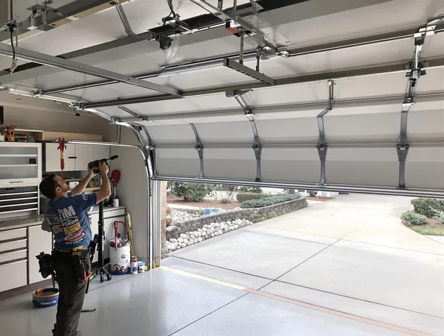 Garage door track repair service by Baldwin Park Garage Door Repair in Baldwin Park
